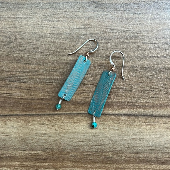 Anthropologie Jewelry - Turquoise dangle earrings NEW!